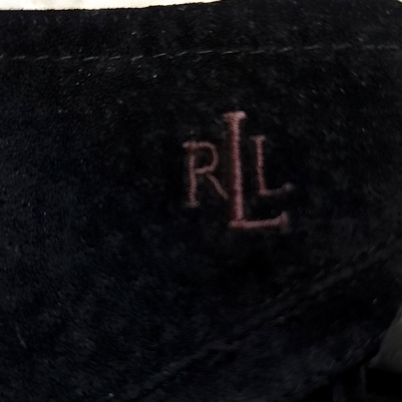 Ralph Lauren Black Suede Leather Fringe Gloves - Picture 5 of 5